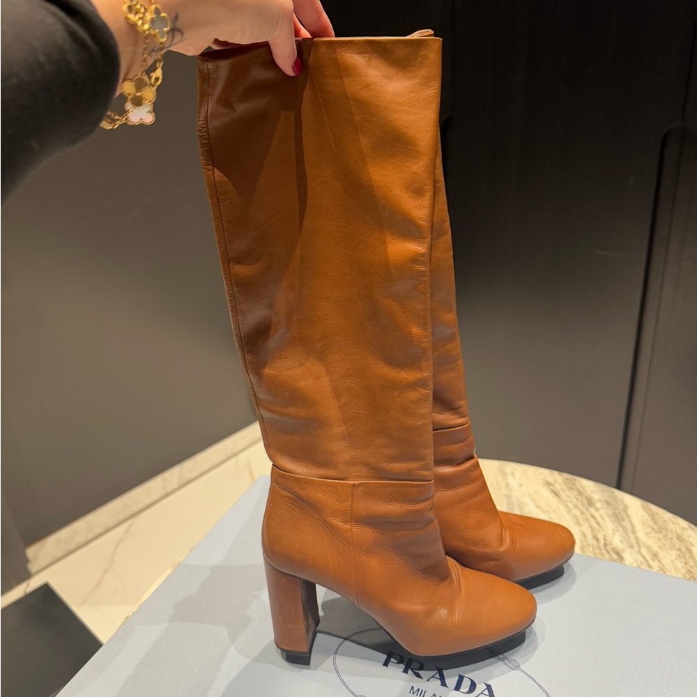 Prada leather boots
